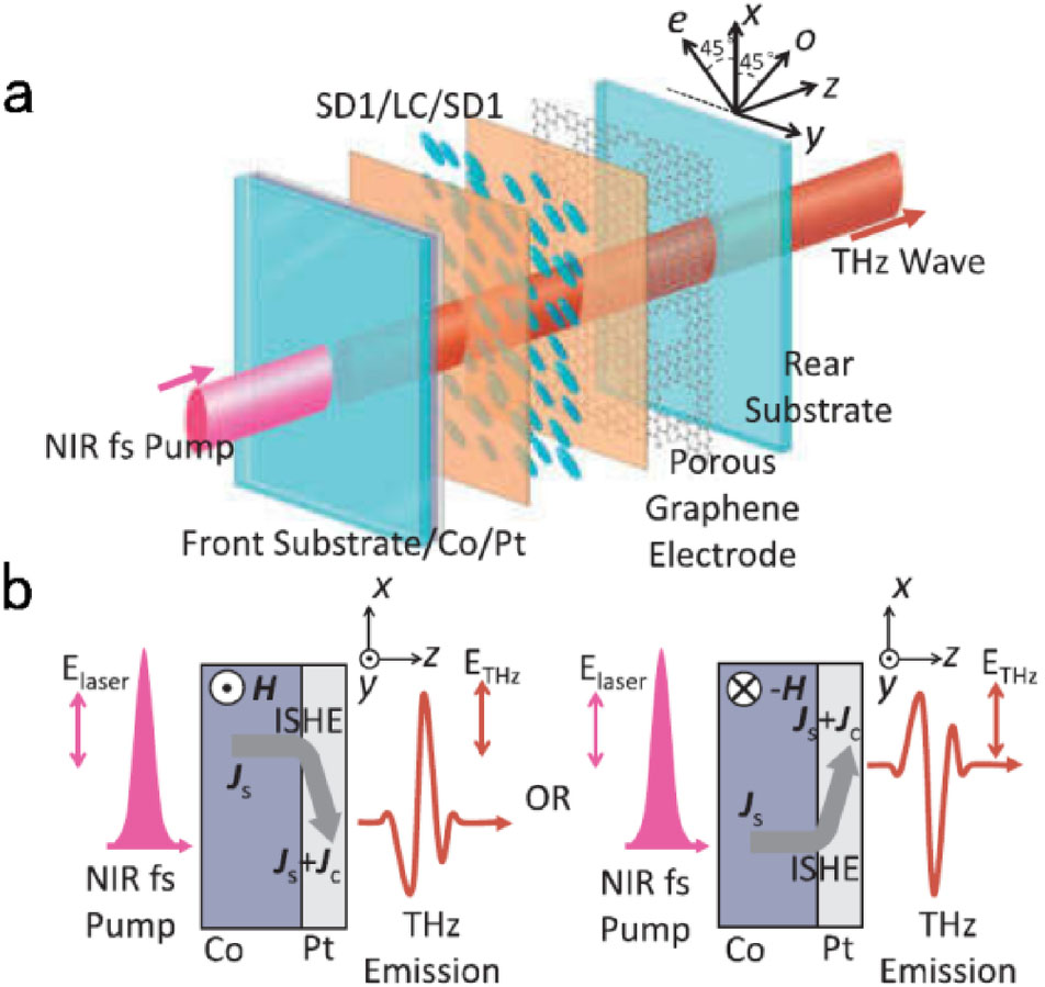 Terahertz wave manipulation and detection based on liquid