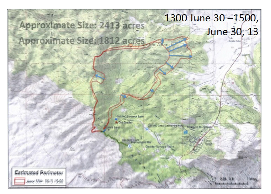 Analysis Of Propagation Of Complex Fire Case Of The Yarnell Hill